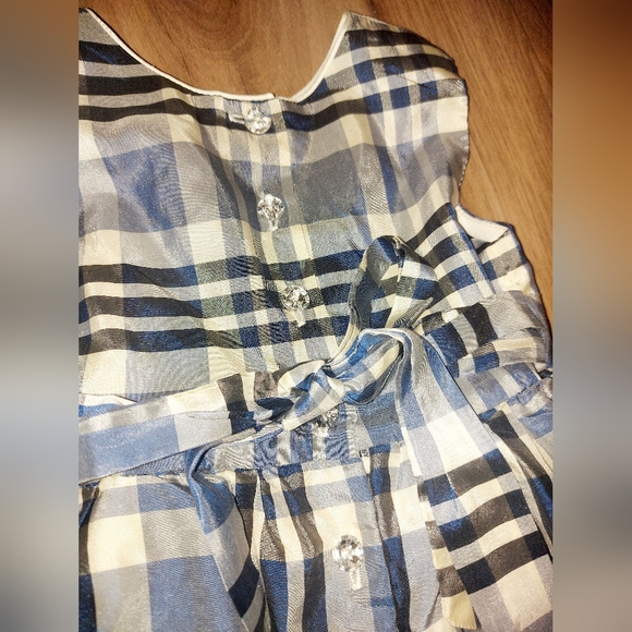 Joe Fresh Plaid toddler dress size 2 fall autumn winter sleeveless Jewel buttons - Picture 3 of 4